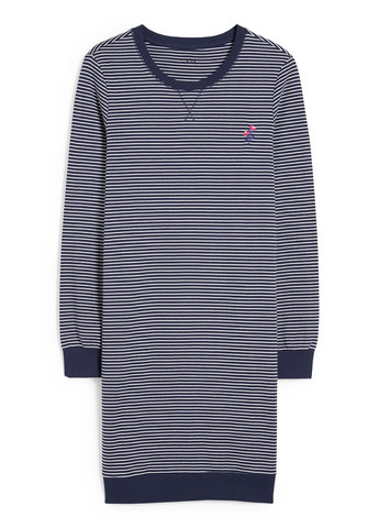 Темно-синя домашній сукня сукня-світшот C&A в смужку