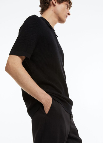 Черные классические демисезонные классические брюки H&M