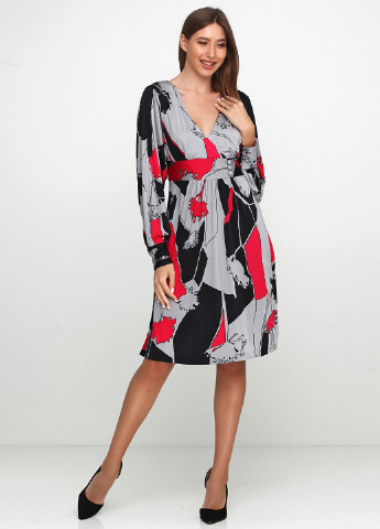Комбінована кежуал сукня в стилі армпір Tibi з абстрактним візерунком