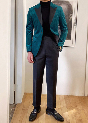 Комбинированный демисезонный костюм (пиджак, брюки) брючный SHEIN