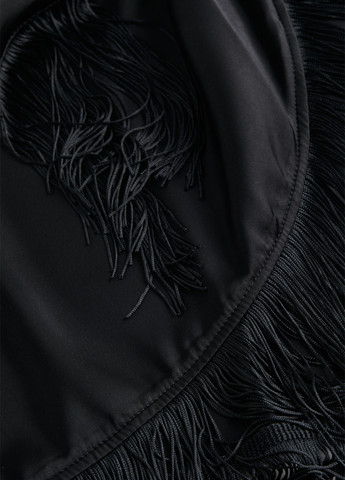 Чорна кежуал сукня на запах H&M однотонна