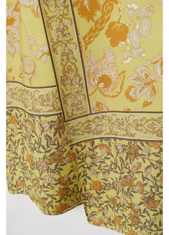 Желтая цветочной расцветки юбка H&M