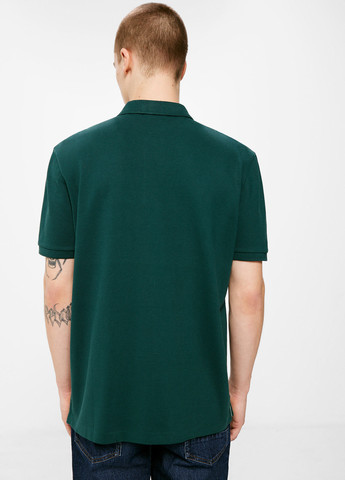 Зеленая футболка-поло для мужчин Springfield однотонная