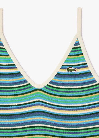 Комбінована кежуал сукня силуетна Lacoste в смужку