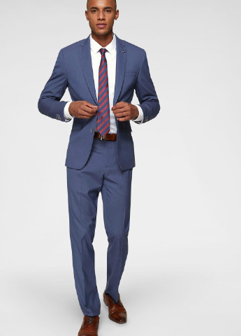 Синій демісезонний костюм (піджак, брюки, краватка) брючний Bruno Banani