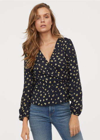 Тёмно-синяя блуза H&M