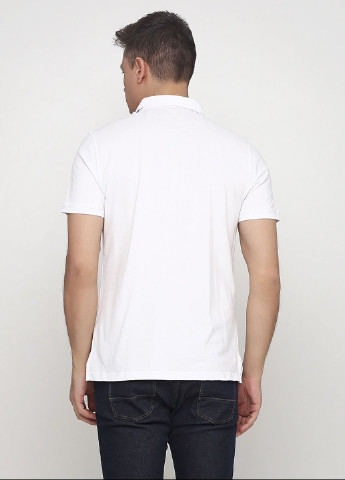 Белая футболка-поло для мужчин Massimo Dutti однотонная