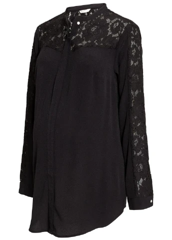 Чёрная блуза для беременных H&M