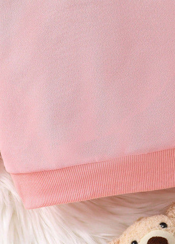 SHEIN світшот малюнок світло-рожевий кежуал поліестер