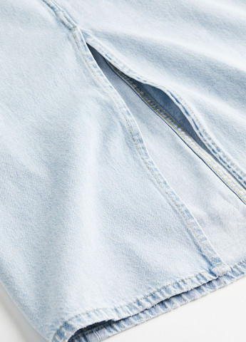 Голубая кэжуал, джинсовая однотонная юбка H&M