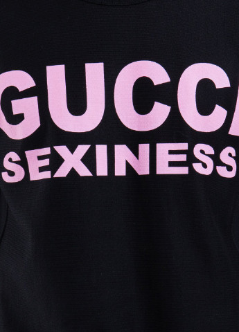 Черный свитшот Sexiness Gucci - крой однотонный черный кэжуал - (251176458)