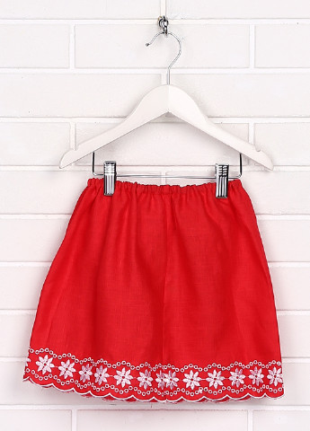 Красная кэжуал цветочной расцветки юбка Lugin а-силуэта (трапеция)