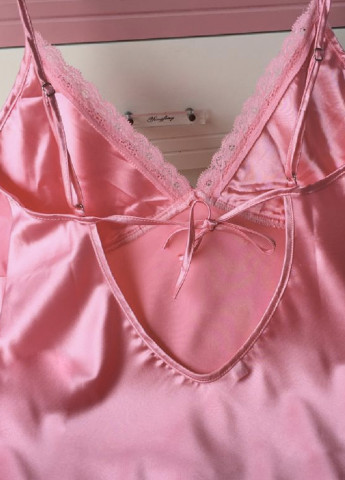 Рожева всесезон комплект жіноча шовкова піжама майка та шорти sleep & beauty No Brand
