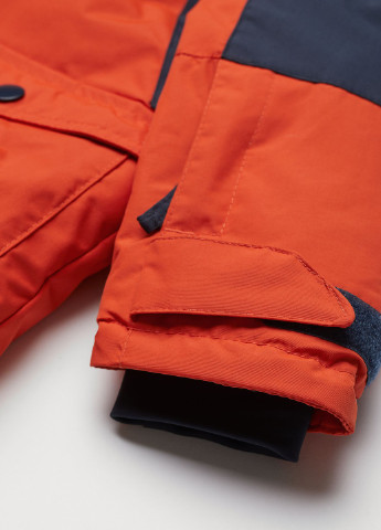 Оранжевая зимняя водоотталкивающая лыжная куртка H&M