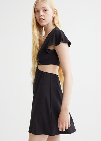 Чорна кежуал сукня H&M однотонна