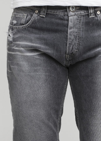 Серые демисезонные прямые джинсы Moscanueva