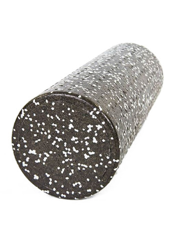 Масажний ролик PolyFoam Roller 60 см твердий чорний-білий (легкий ролер-валик для йоги, масажу всього тіла) EasyFit (237657492)