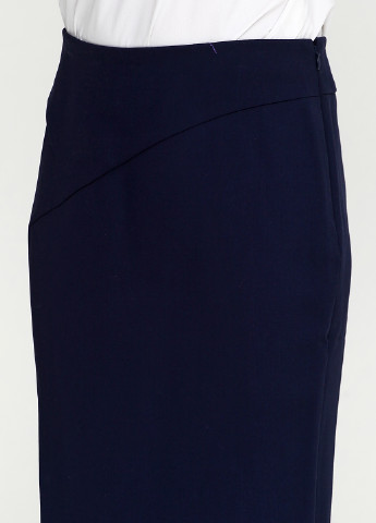Синяя офисная однотонная юбка Ralph Lauren миди