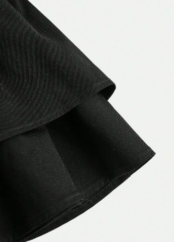 Черная кэжуал однотонная юбка SHEIN