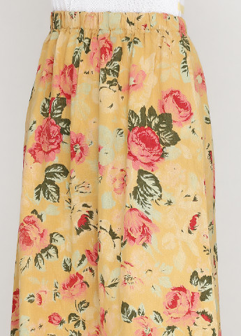 Темно-бежевая кэжуал цветочной расцветки юбка Wendy Trendy макси