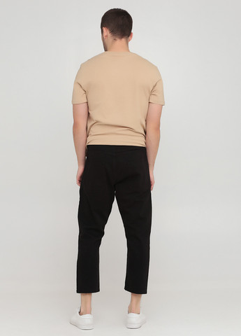 Черные кэжуал демисезонные укороченные брюки Zara