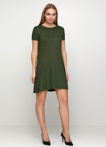 Зеленое кэжуал платье платье-футболка Gap однотонное