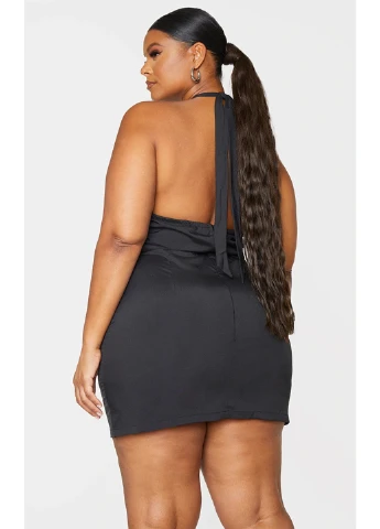 Черное кэжуал платье PrettyLittleThing однотонное