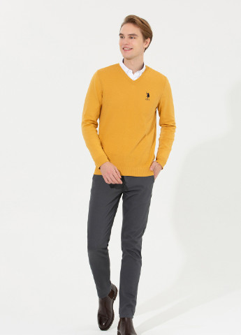 Желтый свитер мужской U.S. Polo Assn.