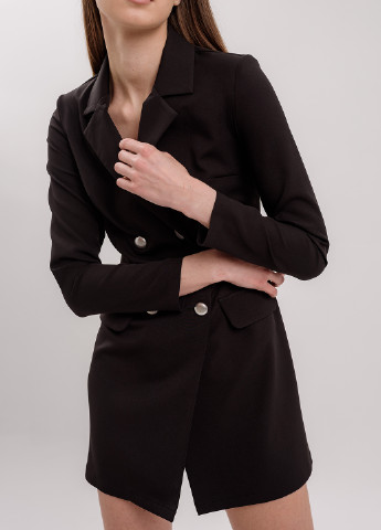 Чорна ділова сукня-піджак Hand Made однотонна