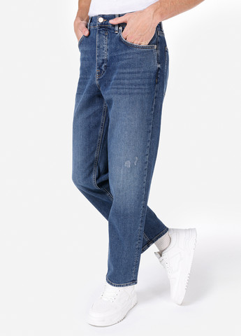 Синие демисезонные прямые джинсы Colin's