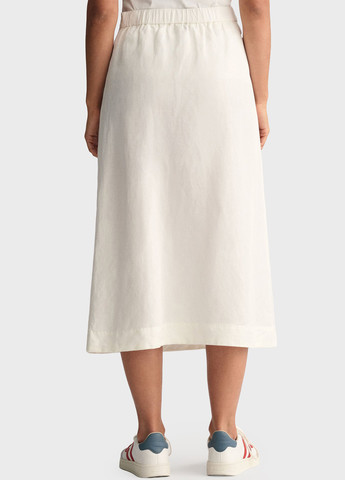 Белая кэжуал однотонная юбка Gant а-силуэта (трапеция)