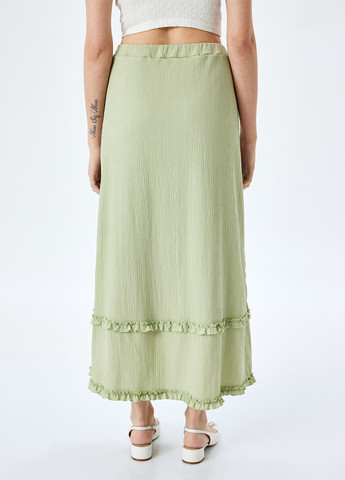 Мятная кэжуал однотонная юбка KOTON а-силуэта (трапеция)