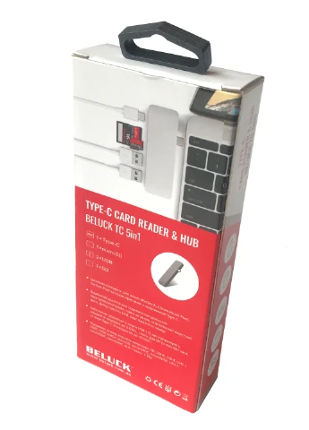 USB hub картридер 5 в 1 Type-C / USB 3.0 / SD / MicroSD BELUCK UFT (247083986)