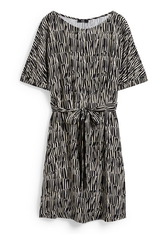 Комбинированное кэжуал платье а-силуэт C&A с абстрактным узором