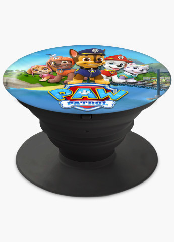 Попсокет (Popsockets) тримач для смартфону Щенячий патруль (PAW Patrol) (8754-1608) Чорний MobiPrint (216748280)