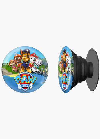 Попсокет (Popsockets) тримач для смартфону Щенячий патруль (PAW Patrol) (8754-1608) Чорний MobiPrint (216748280)