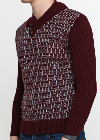 Темно-бордовий зимовий пуловер пуловер BY KEVIN