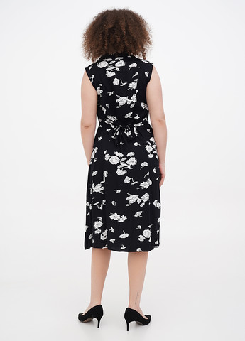 Черное кэжуал платье рубашка Minus с цветочным принтом