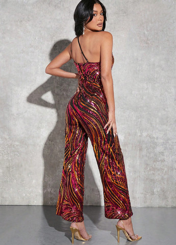 Комбінезон SHEIN комбінезон-брюки зебра комбінований вечірній поліестер