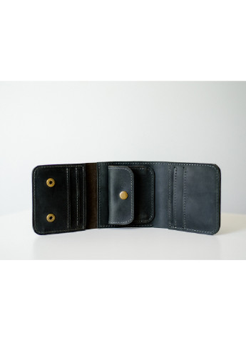Мужской кошелек на кнопке ручной работы черного цвета из натуральной винтажной кожи Boorbon (253582657)