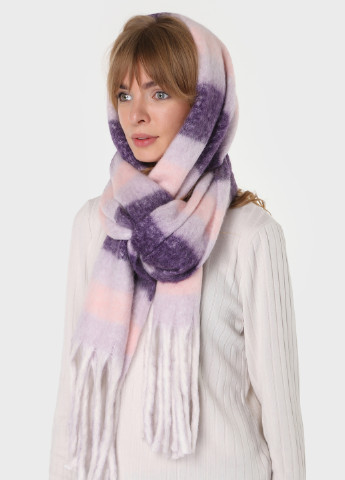 Теплый зимний шерстяной шарф с китицами (185*40см) 445011 Merlini абстрактный фиолетовый кэжуал шерсть