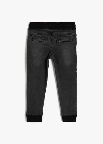 Штани KOTON джогери темно-сірі джинсові бавовна