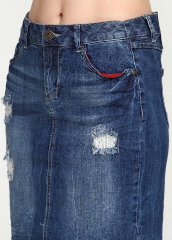 Темно-синяя джинсовая однотонная юбка Colours мини