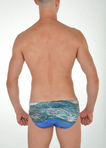 Мужские голубые пляжные плавки брифы Uomo Mare