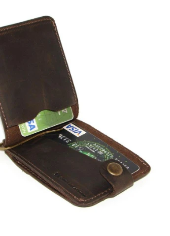 Зажим для денег DNK Зажим-H мелочь col.F коричневый DNK Leather (253933413)