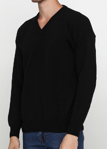Чорний демісезонний пуловер пуловер Alpha Massimo Rebecchi