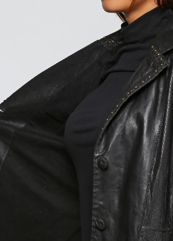 Черная демисезонная куртка кожаная Jcc Collection