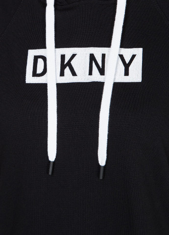 Черное кэжуал платье DKNY с логотипом