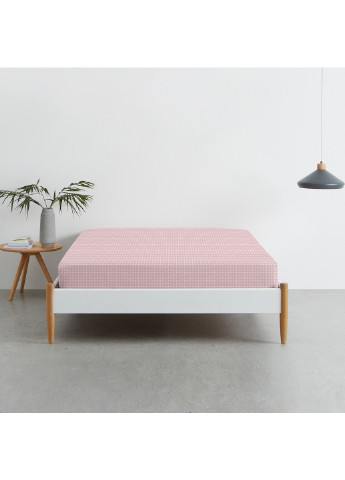 Простыни полуторные набор BEIGE / DOTS ROSE 155х240 см (2 шт) Cosas (250459885)