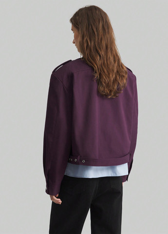 Темно-фиолетовая демисезонная куртка куртка-пальто SHEIN